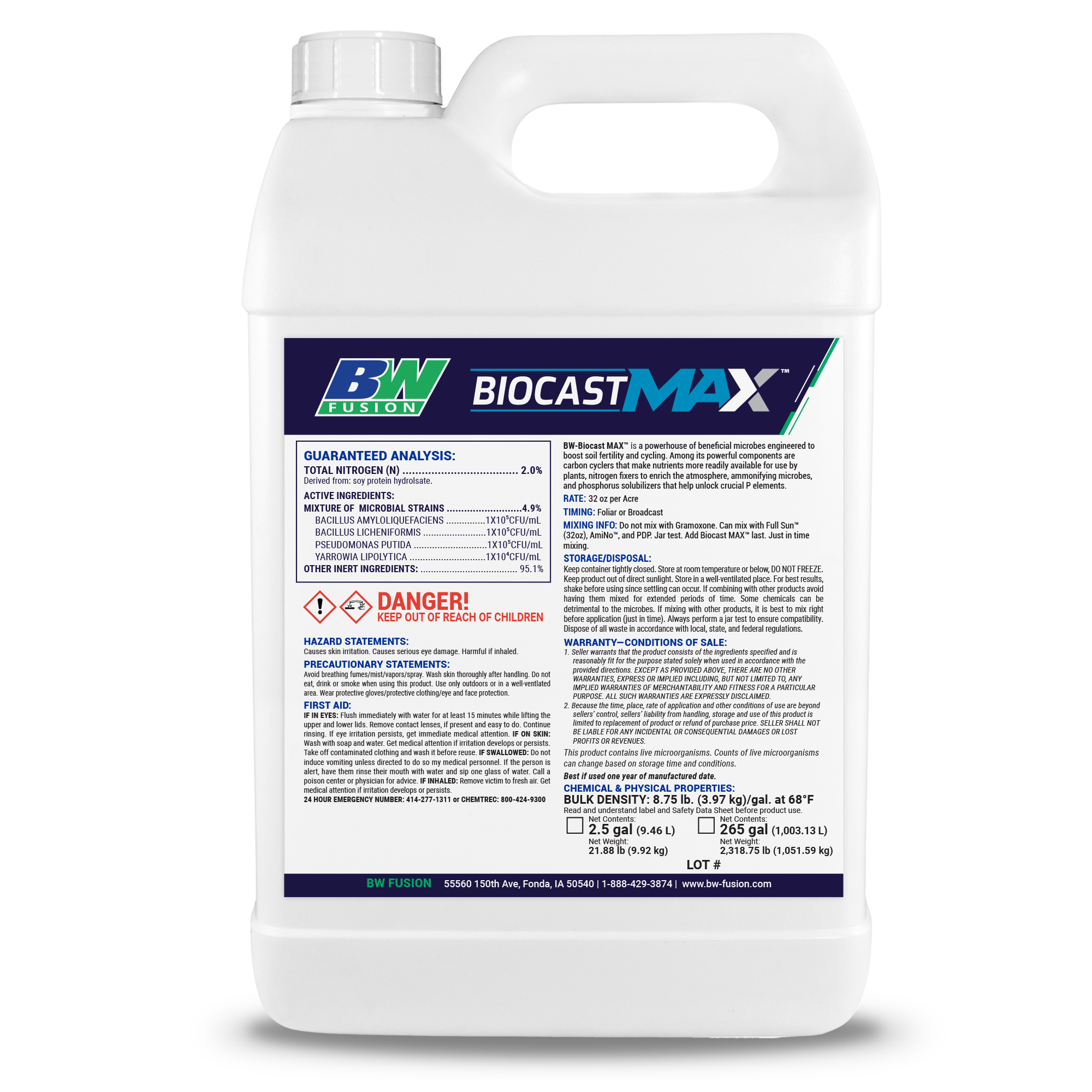 Product jug of Biocast Max